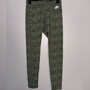 Nike Just Do It Graphic Leggings Women’s M Electric Green Black FA14 615053-702